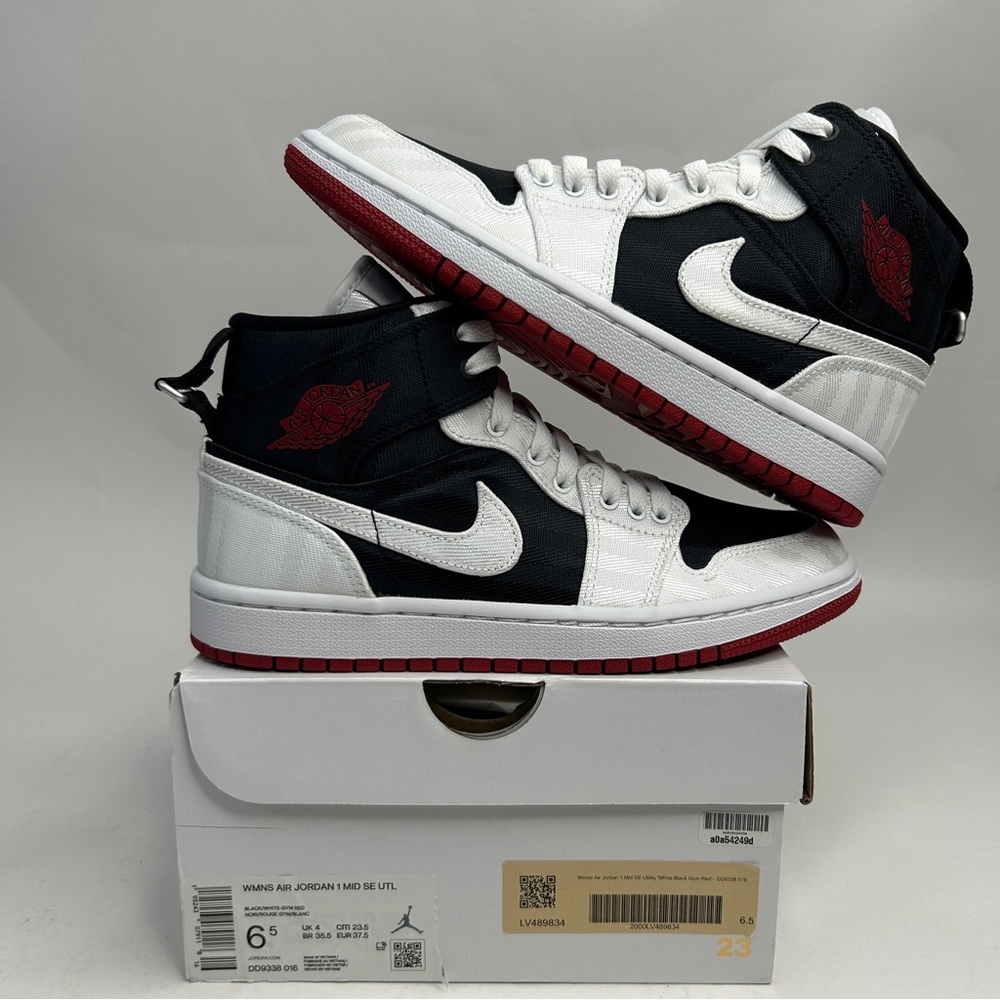 Nike AIR Jordan 1 Mid SE WMNS “Utility/Black Gym Red” 2023 - Picture 1 of 4